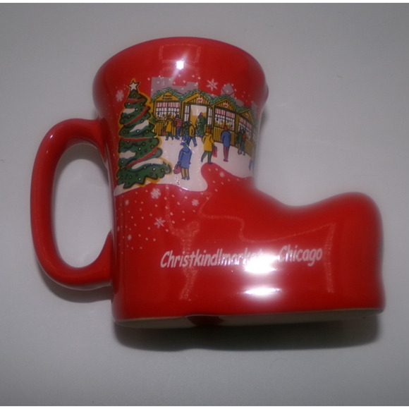 Vintage Christkindlmarket Chicago Christmas Mug 2006 Red Boot Gluhewein Mulled - Picture 4 of 11